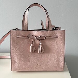 Kate Spade Light Pink Satchel with Bow and Tassels